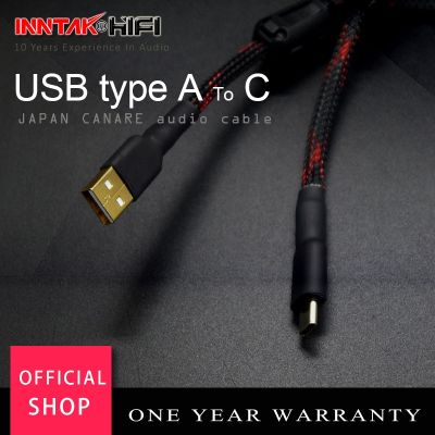 1 Buah Kabel USB 2.0 Tipe A Ke Tipe C CANARE Kualitas Tinggi untuk Audio DAC Amplifier Headphone