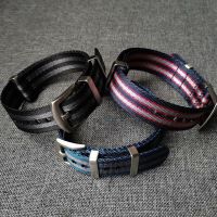 New Design Stripe Watch Strap Advanced Nylon Seatbelt Strap 18mm 20mm 22mm 24mm Watch Band Bracelet for Seiko/Omega/Rolex