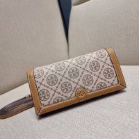 กระเป๋าเงินใบยาว สะพายข้างได้ TORY BURCH T MONOGRAM JACQUARD CROSSBODY WALLET