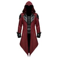 2023 New Medieval Assassin Game Assassins Creed Cosplay Costume Edward Streetwear Hooded Jacket Outwear Halloween Party Clothing