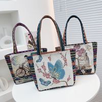 -gh230522g Ms new national wind cartoon handbag elegant flowers travel single shoulder bag HOT money