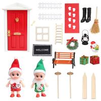 Christmas Dollhouse Miniatures Wooden House Miniature Kit Mini Christmas Decorations Wooden Dollhouse Handmade Kit for Home Decor appropriate