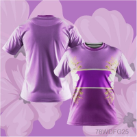 2023 New FAZZ FZB01 - BUNGA PURPLE FLORAL JERSEY BAJU DEWASA KANAK-KANAK Summer Fashion T-shirt