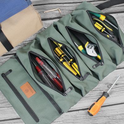 【CW】 HILIXUN Canvas car multi function storage tool bag electrician hardware kit