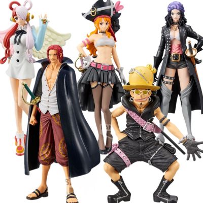 ZZOOI 14-17cm One Piece Film Red DXF Uta Anime Figure Luffy Nami Robin Shanks Manga Statue PVC Collectible Model Action Figurine Toys