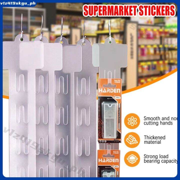 20pcs Display Strips Supermarket Snack Injection Hanging Strip Clear