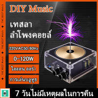 Music Tesla Coil บลูทูธ 120W โหมดคู่ ความยาวแฟลช 10 ซม AC-220V เครื่องกำเนิดอาร์คไฟฟ้าพัลส์แรงดันไฟฟ้าความถี่สูง