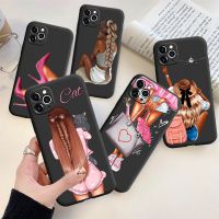 ❇ Aircraft Travel Happy Girl Phone Case For iPhone 12 11 Pro Max 7 8 Plus X XR XS SE 2020 Soft TPU Cover Coque For iPhone 11 Case