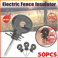 50Pcs/Set Electric Fence Offset Ring Insulator Fencing Screw In Posts Wire Safe For Outdoor Garden Fence Accessories