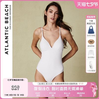 Atlantic Beach Hot Spring Vacation One-Piece Swimsuit Female Cover Belly Slim Sexy Sling Babes Swimsuit Summer
