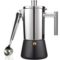 เครื่องทำเอสเพรสโซ่สแตนเลสเครื่องชงกาแฟกาต้มน้ำอิตาลี,4610Cup Moka Pot สำหรับแก๊สเหนี่ยวนำหรือเตาไฟฟ้า