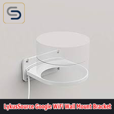 LykusSource ขายึดผนัง Google WiFi สัญญาณดีเท่าที่วางบนโต๊ะ ตัวจัดระเบียบสายไฟในตัว ไม่ต้องเจาะผนัง มาพร้อมเทป 3M (3 แพ็ค)