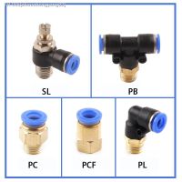 ☍ Pneumatic Air Connector Fitting PC/PCF/PL/PB/SL 4mm 6mm 8mm Thread 1/8 1/4 3/8 1/2 Straight Hose Fittings Pipe Quick Connectors