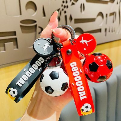 Football Keychain Soft Glue Soccer Pendant Accessories Decoration Qatar Cup Souvenirs Chain Gifts