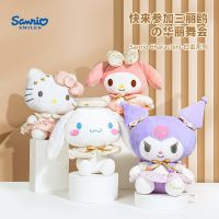 ตัวการ์ตูน Sanrio ของแท้ซีรีส์แพลทินัม Kuromi Cinnamoroll Melody Hellokitty น่ารักตุ๊กตาผ้ากำมะหยี่นุ่มของขวัญสำหรับเด็กหมอนของเล่น