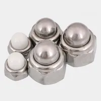 White Ball Cap Female Cap Metal Round Nut Decorative Nut Cap M4 M5 M6 M8 M10 M12