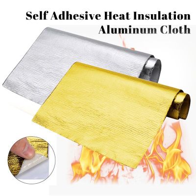 Car Heat Protection Film Insulation Mat Self-adhesive Aluminum Foil Paper High Temperature Resistant Vinyl Fiberglass  Tape Film Adhesives Tape