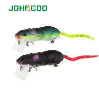 JOHNCOO 2 Segments Artificial Fishing Lure Plastic Mouse Lure 80mm 15.5g Wobblers Crankbait Pike Bass Bionics Mouse Bait