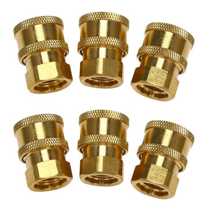 6 Pack Pressure Washer Coupler, Quick Connect Fittings 1/4 Inch Quick