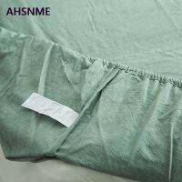 AHSNME Grass green 100 Cotton sheets Super Soft parure de lit Cool Summer Simple Water Fitted Sheet 135150200180200cm