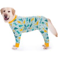 ZZOOI Dog Pajamas Jumpsuit for Medium Large Dogs Pjs Clothes Apparel Onesies Dog Neuter Shirt Anti-Shedding Suit Stretchy Pet Jammies