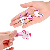 10 Pcs Baby Girls Unicorn Hair Clips Kids Snap Hair Clips Barrettes Hairpins