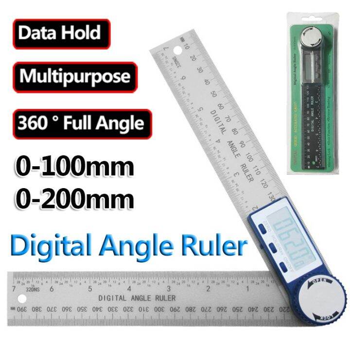 OKHome 200mm Digital Angle Meter 360 ° Digital Angle Ruler Electronic