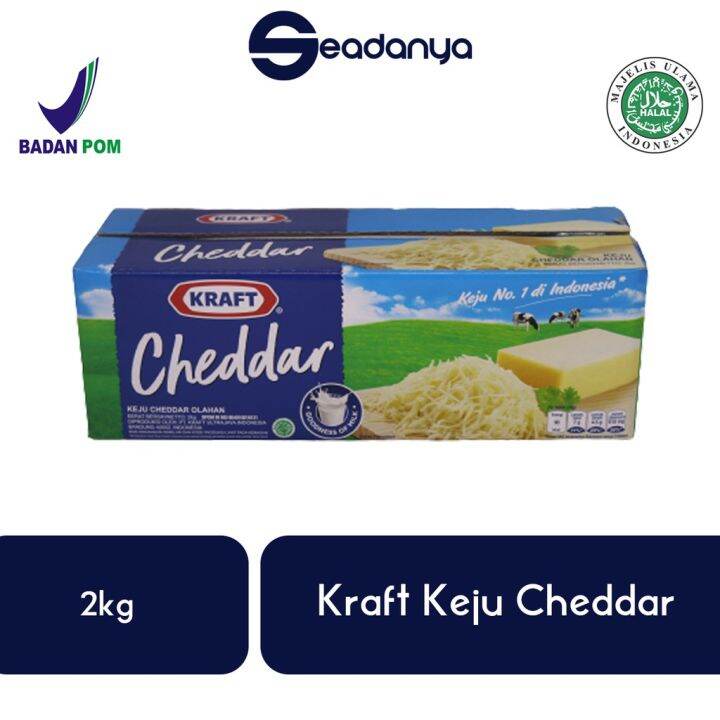 Kraft Keju Cheddar 2kg Halal MUI BPOM Lazada Indonesia