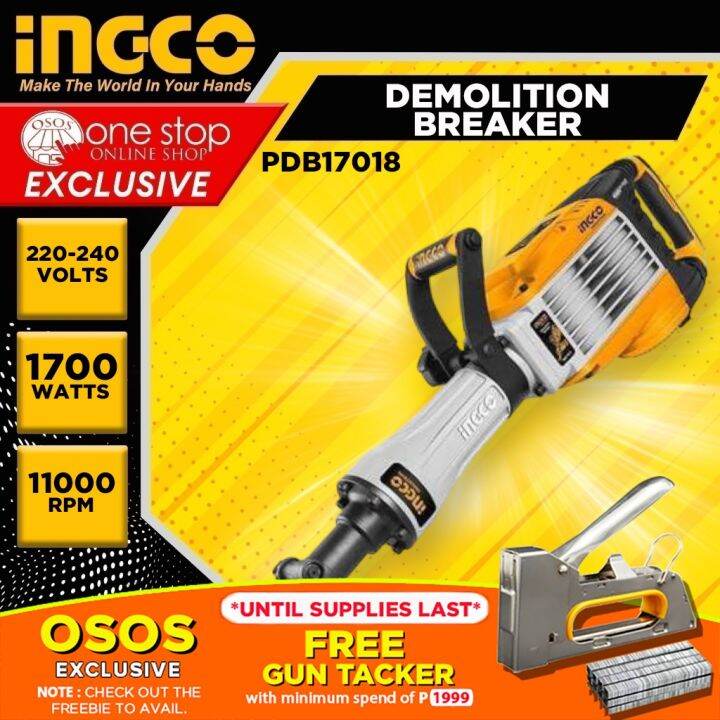 INGCO Original Demolition Breaker 1700W PDB17018 •OSOS• Lazada PH