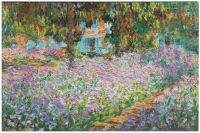 Claude Monet ขั้นตอนก่อนทำศิลปะภาพวาดดอกบัวผ้าใบ Giclee ภาพพิมพ์ไอริสในศิลปะบนผนังสวนสำหรับของตกแต่งบ้านกรอบพร้อมที่จะแขวน