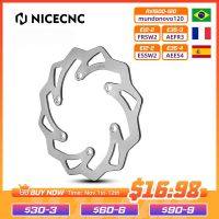 NICECNC มอเตอร์ครอส220มม. จานเบรคด้านหลังสำหรับ KTM 125 200 250 300 350 400 450 500 EXC EXCF XCF XCW SX SXF TPU 6D 1994-2022 2021