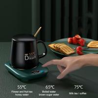 USB Heating Warm Cup Mat Constant Temperature Coaster 3 Gear Digital Display Adjustment Timing Heater For Drinking Supplies