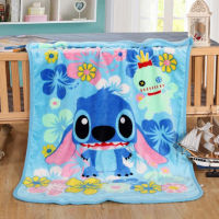 2023 Stitch ผ้าห่ม Soft Flannel โยน100X140ซม. สำหรับเด็กทารกเด็กของขวัญห้องนอนบนเตียงโซฟา