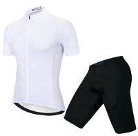 Summer All White Mountain Bike Equipment Professional Men And Women With Short Sleeve Cycling Suits Breathable Perspiration