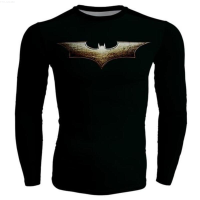 Batman Long Sleeve Shirt Bold Black Logo 3D Printed（men tops）{fine}