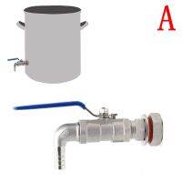 1/2" 304 Stainless Steel Weldless Compact Ball Valve &amp; Barb-Homebrew Beer Kettle Pot