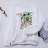 Baby Yoda Hoodie Sweatshirt Woman Loose Pullover Kawaii Cartoon  Autumn and Winter Hipster Sudadera Oversize Mujer