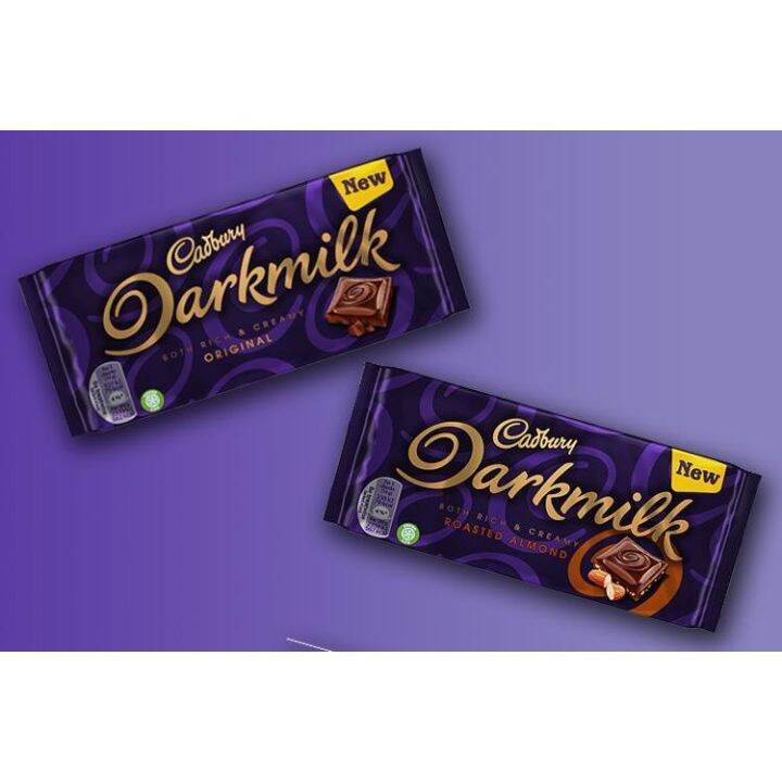 import-foods-cadbury-dark-milk-roasted-almond-85g-แคดเบอรี-ดาร์กมิลค์-ผสมอัลมอนด์คั่ว-85-กรัม