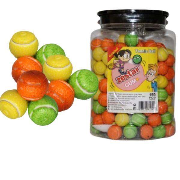 Zestar Tennis Gumball Bubblegum Chewing Gum Fruity Flavor Gumball