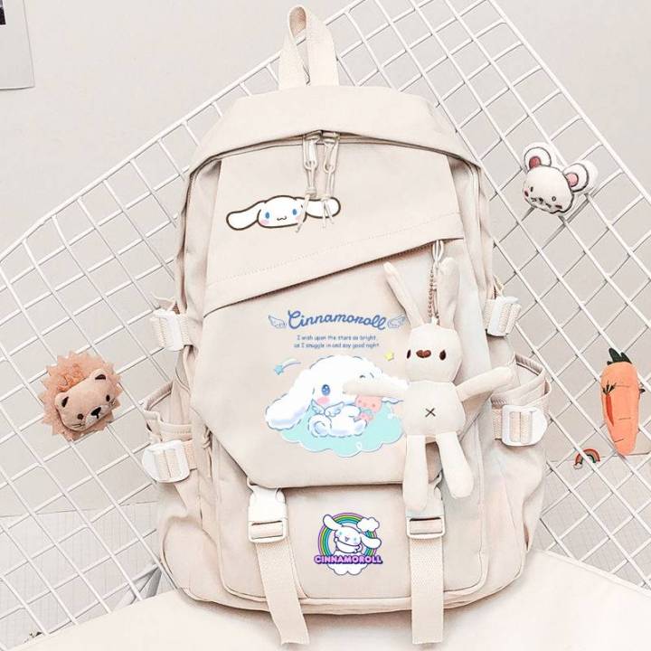 sanrio-cinnamon-backpack-for-women-men-student-large-capacity-breathable-fashion-personality-multipurpose-bags