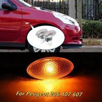 632574 2 X ไฟเลี้ยวด้านข้าง Marker Light Repeater ไฟแสดงสถานะสำหรับ Peugeot 206 407 607