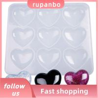 RUPANBO039392692 แฮนด์เมด แม่พิมพ์ทำเครื่องประดับ ซิลิโคน แม่พิมพ์หล่อ อีพอกซีเรซิน แม่พิมพ์สร้อยคอ 9 หัวใจ