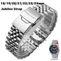 Jubilee Watch Band for Seiko Men Watch Accessories Solid Bracelet 316L Stainless Steel Curved Strap 18/19/20/21/22/23/24mm