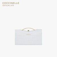 COCCINELLE ETA CROCO Handbag Small 190101 BLANCHE กระเป๋าสะพายผู้หญิง