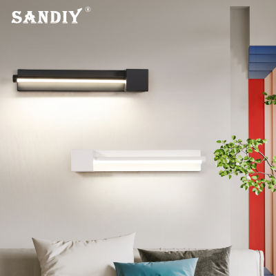 SANDIY นอร์ดิกโคมไฟติดผนังโคมไฟข้างเตียงที่เรียบง่ายหมุน Sconces สำหรับทางเดินทางเดินบันไดสร้างสรรค์ห้องนอนโคมไฟตารางการแข่งขัน