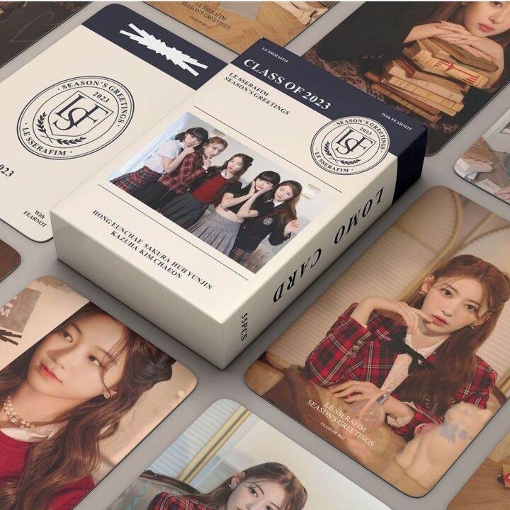 LE SSERAFIM 2023 SEASON'S GREETINGS Photo Cards Kpop Idol Chaewon ...