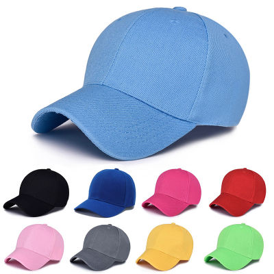 สีทึบเด็กหมวกเบสบอลฤดูร้อนโค้งปีกหมวก Snapback สำหรับเด็กหนุ่มๆสาวๆกีฬาหมวกฮิปฮอปอุปกรณ์เสริมทารก