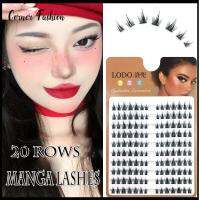 CORNER FASHION 20 Rows ความงามของผู้หญิง ขนตามังกะ ธรรมชาติตามธรรมชาติ นุ่มนุ่มๆ ขนตาปลอม D Curl ขนตาแต่ละชิ้น ปีศาจตัวน้อย