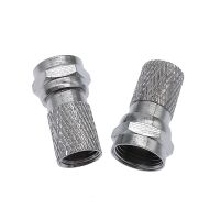 ‘’；【=- 10 Pcs 75-5 F Connector Screw On Type For RG6 Satellite TV Antenna Coax Cable Twist-On Brass F Plug Connector