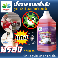 น้ำยาฆ่าเชื้อ น้ำยาถูพื้น ฆ่าเชื้อแบคทีเรีย ไวรัส ดับกลิ่น 3.8 ลิตร  Disinfectant liquid แถม ตะขอติดผนัง น้ำยาฆ่าเชื้อไวรัส น้ำยาฆ่าเชื้อโรค hiwashpro